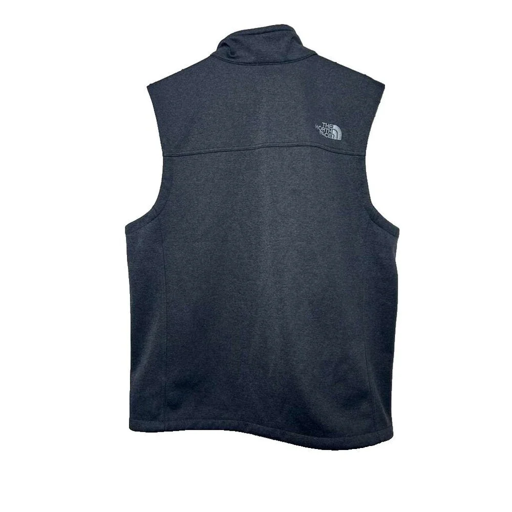 North Face Fleece Vest Men's Large Gray Black Ridgewall Soft Shell